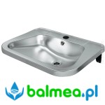 Umywalka naścienna stalowa z otworem na baterię
