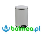 Kosz pedałowy na śmieci 5 l metalowy biały