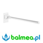 Poręcz uchylna dla osób niepełnosprawnych 650 mm biała