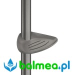 Mydelniczka na suwaku antacytowy metalik