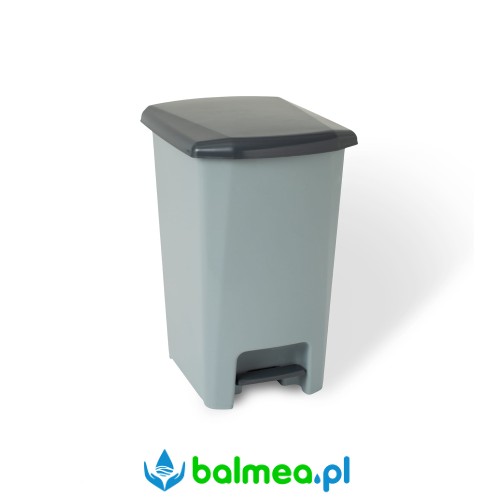 Kosz pedałowy z pokrywą szary antracyt 25L.jpg