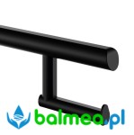 Uchwyt na papier toaletowy do poręczy uchylnej czarnej