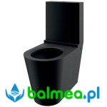 Kompakt WC ze stali nierdzewnej MONOBLOCO S21 czarny