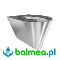 Wisząca miska WC ze stali nierdzewnej z nakładkami.webp