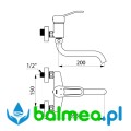 Ścienna bateria mechaniczna do zlewu - rysunek techniczny.jpg