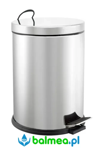 Pedałowy kosz na śmieci 5 l stalowy polerowany.webp