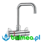 Umywalkowa bateria termostatyczna SECURITHERM z ruchomą wylewką do zlewu