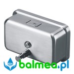 Dozownik mydła w płynie ze stali nierdzewnej poziomy