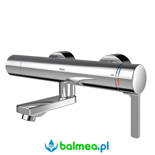 Jednouchwytowa termostatyczna bateria ścienna z podzespołem higienicznym.webp