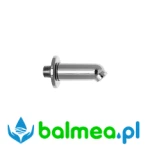 Wylewka ścienna wykonana z polerowanego mosiądzu, pokryty powłoką chromowaną