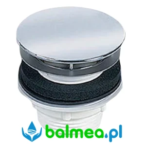 Zawór odpływowy wykonany ze stali szlachetnej oraz trwałego tworzywa sztucznego