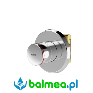 Samozamykająca bateria przelotowa bez mieszacza wykonana z polerowanego mosiądzu