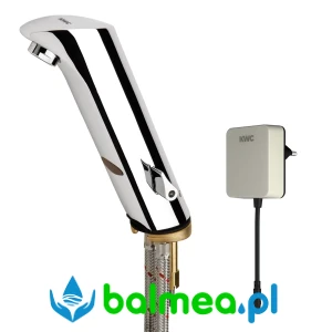 Metalowa bezdotykowa bateria umywalkowa z mieszaczem z zasilaczem sieciowym