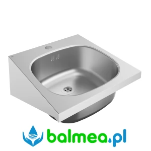 Stalowa umywalka pojedyncza o wymiarach 400 × 200 × 412 mm