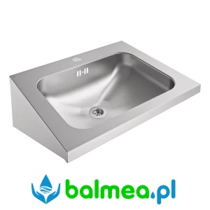 Stalowa umywalka pojedyncza w wymiarach  500 × 200 × 402 mm