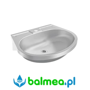 Stalowa umywalka pojedyncza o wymiarach 550 × 155 × 450 mm