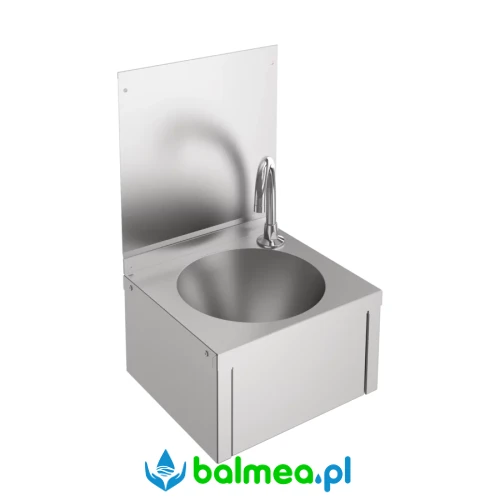 Umywalka pojedyncza z baterią obsługiwaną kolanem.webp