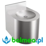 Stalowe ścienne źródełko wody pitnej o wymiarach 305 × 320 × 350 mm