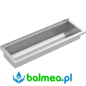 Stalowa umywalka rynnowa do montażu ściennego 