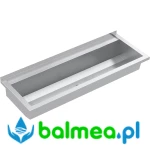 Stalowa umywalka rynnowa z półką na armaturę