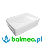 Umywalka nablatowa o wymiarach 550 × 140 × 370 mm