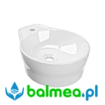 Umywalka nablatowa o wymiarach 370 × 140 mm