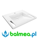 EXOS. Umywalka pojedyncza do łazienek bez barier o wymiarach 600 × 125 × 500 mm