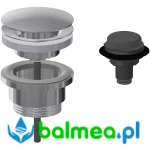 Stalowy zawór odpływowy z przykrywą