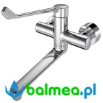 F4LT-Med termostatyczna, jednouchwytowa ścienna bateria umywalkowa z metalu