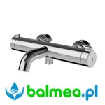 Metalowa termostatyczna bateria wannowa
