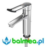 Jednouchwytowa termostatyczna bateria pionowa z cięgnem z metalu