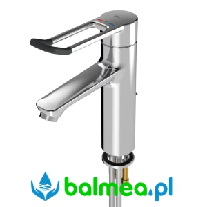 Jednouchwytowa termostatyczna bateria pionowa z cięgnem z metalu