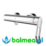 Jednouchwytowa termostatyczna bateria ścienna z mosiądzu ze złączką do słuchawki natryskowej