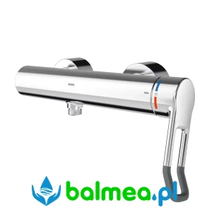 Jednouchwytowa termostatyczna bateria ścienna z mosiądzu ze złączką do słuchawki natryskowej