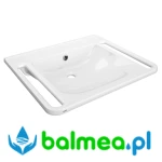 Umywalka pojedyncza do łazienek bez barier o wymiarach  650 x 150 x 550 mm
