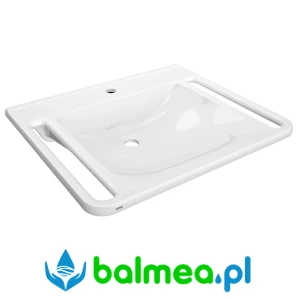 MEDCARE Umywalka pojedyncza do łazienek bez barier o wymiarach 650 x 150 x 550 mm