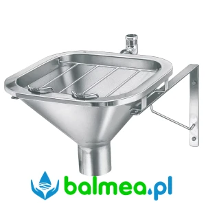 Zlew na fekalia ze stali nierdzewnej o wymiarach 470 x 360 x 580 mm