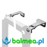 Stalowy kątownik ścienny o wymiarach 177 x 40 x 60 mm