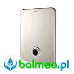 Stalowa przelotowa podtynkowa bateria elektroniczna o wymiarach 190 × 245 mm