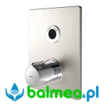 Metalowa elektroniczna termostatyczna bateria podtynkowa o wymiarach 190 × 245 mm