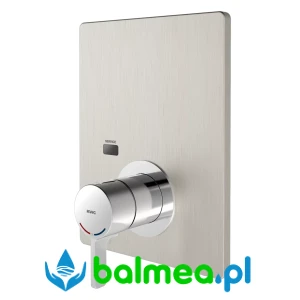 Metalowa jednouchwytowa termostatyczna bateria podtynkowa o wymiarach 190 × 245 mm