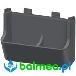 Półka na żel pod prysznic do paneli natryskowych F5 o wymiarach 225 × 153 × 89 mm