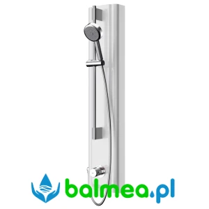 Panel natryskowy z tworzywa mineralnego MIRANIT z mieszaczem i słuchawką natryskową o wymiarach 235 × 1160 × 100 mm