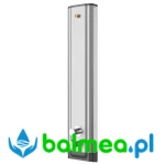 Panel natryskowy ze stali szlachetnej o wymiarach 235 × 1160 × 90 mm