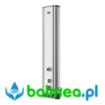 Panel natryskowy ze stali szlachetnej z przełącznikiem pomiędzy głowicą a słuchawką natryskową o wymiarach 235 × 1160 × 90 mm