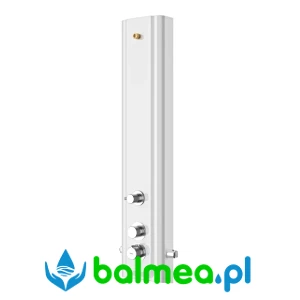 Panel natryskowy z tworzywa mineralnego MIRANIT z przełącznikiem pomiędzy głowicą a słuchawką natryskową o wymiarach 235 × 1160 × 100 mm