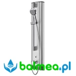 F5E-Therm Panel natryskowy ze stali szlachetnej ze słuchawką natryskową o wymiarach 235 × 1160 × 90 mm