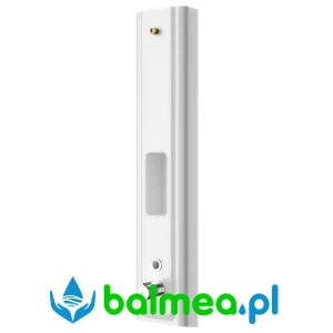 Panel natryskowy z tworzywa mineralnego MIRANIT z półką na żel pod prysznic o wymiarach 235 × 1160 × 100 mm