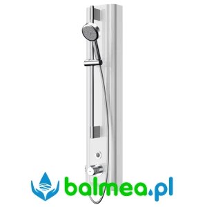 Panel natryskowy z tworzywa mineralnego MIRANIT ze słuchawką natryskową o wymiarach 235 × 1160 × 100 mm