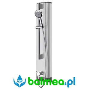 Panel natryskowy ze stali szlachetnej ze słuchawką natryskową o wymiarach 235 x 1160 x 90 mm